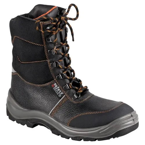 Bullstar Sicherheits-Winterstiefel S3 schwarz Gr. 45 - Schuhe & Stiefel mit Thermofutter für optimalen Kälteschutz und rutschfeste Sohle, ideal für Arbeiten im Winter.