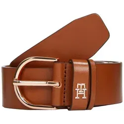 Tommy Hilfiger Damen Gürtel Essential Effortless 3,5 cm - Damen-Gürtel mit strukturiertem Leder und abgerundeter Metallschnalle, ideal für stilvolle Outfits und Alltag.