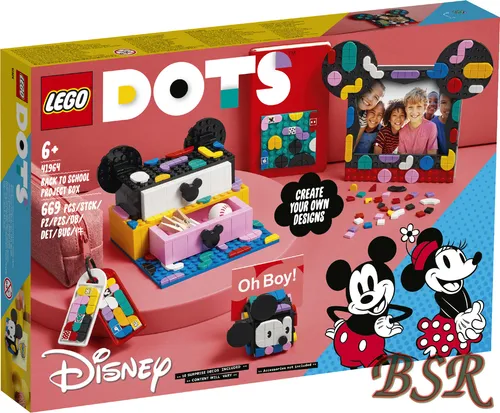 LEGO Dots 41964 - Micky & Minnie Kreativbox - LEGO (R) Komplette Sets & Packs - Kreatives Set mit 669 Teilen für Schulanfang, ideal für kleine Designer und kreative Köpfe!