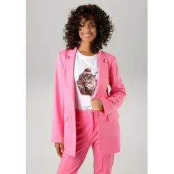 Aniston Blazer in Pink, Größe 42 - Damen Blazer in Rosa, ideal für stilvolle Anlässe mit elegantem Reverskragen und geradem Schnitt.