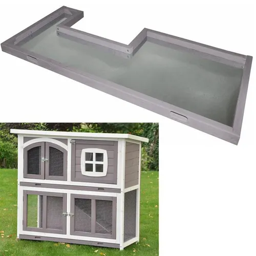 Obere Ersatz Kotwanne für nanook Hasenstall XL - Käfige, Auslauf & Gehege - Original-Ersatzwanne aus Holz mit Metallboden, ideal für die einfache Reinigung und Pflege von Kaninchen, Hasen und Nager.
