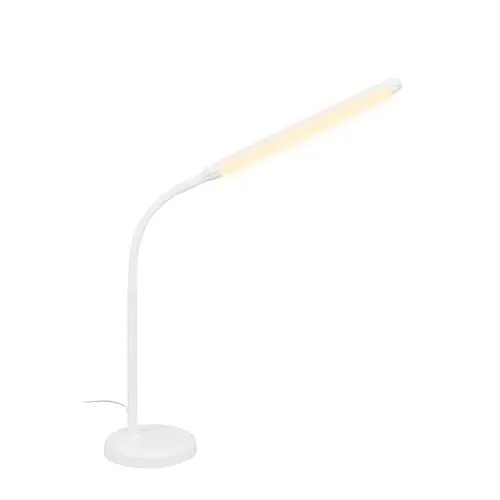 BRILONER – LED Nachttischlampe Touch Dimmbar, Schreibtischlampe LED, Tischlampe, Leselampe für Home Office, 4 Stufig Dimmbar, Weiß
