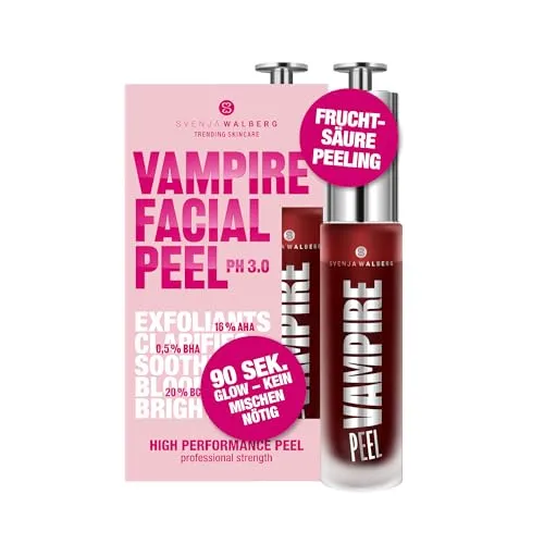 VAMPIRE FACIAL PEEL® – Fruchtsäurepeeling - 16% AHA + 5% TXA Peeling mit Sofort-Effekt – Porenverfeinernd – Glow-Boost – gegen Pigmentflecken – Vegan – pH 3.0 – kein Mischen nötig