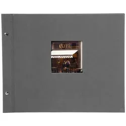 Goldbuch Fotoalbum Bella Vista 39x31cm - Elegantes Fotoalbum in Grau mit schwarzen Seiten, ideal für die stilvolle Präsentation Ihrer Erinnerungen. Perfekt für Hochzeiten, Reisen und besondere Anlässe.
