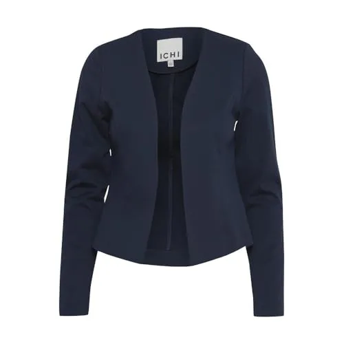 ICHI IHKATE Kurzblazer - Eleganter Blazer in Größe XL, Farbe: Total Eclipse (194010) - Eleganter Kurzblazer mit Ziernähten, ideal für Büro und Freizeit. Hochwertige Materialien sorgen für angenehmen Tragekomfort. Vielseitig kombinierbar für jeden Anlass.