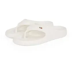 Zehentrenner TOMMY HILFIGER "TH COMFORT BEACH SANDAL", Damen, Gr. 39/40, weiß, Synthetik, modisch, Schuhe, Dianette, Sommerschuh, Bequemschuh mit kleiner Logostickerei