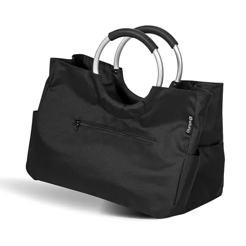 eluno Einkaufstasche WARWE - Wasserabweisender Einkaufsshopper mit verstärktem Boden, extra Fächer für optimale Organisation und komfortable Griffe
