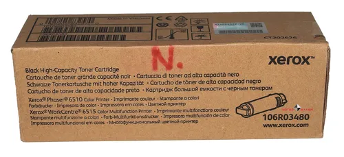 Xerox Toner 106R03480 schwarz - Toner für ca. 5.500 A4-Seiten, ideal für langlebige Druckqualität und kompatibel mit mehreren Xerox Phaser Modellen.