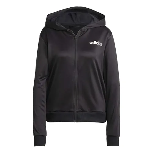 adidas Sportswear Trainingsanzug W LINEAR TS (2-tlg) - Trainingsbekleidung mit sportlichem Stil, ideal für Laufen, inklusive bequemer Trainingsjacke mit Kapuze für optimalen Komfort.