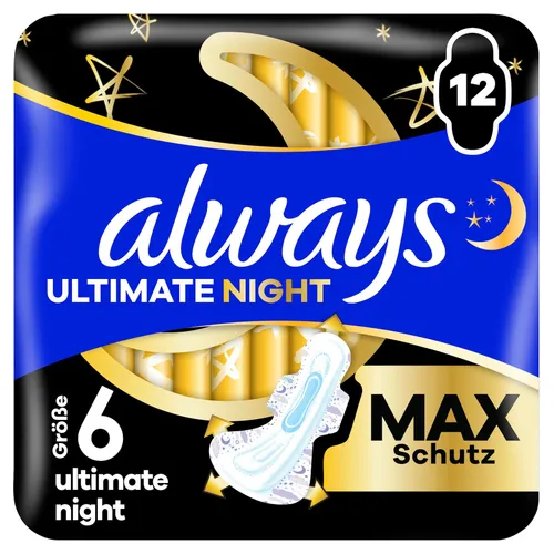 always Binde Ultimate Night - Max Protection mit Flügeln BigPack 12 Damenbinden