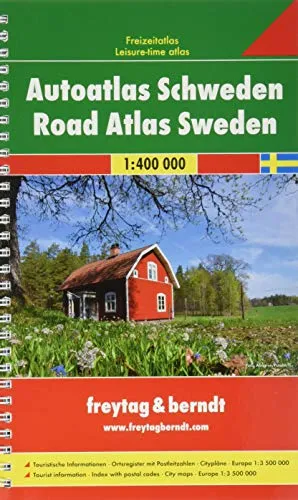 Schweden Autoatlas 1:400.000 - Freizeit, Haus & Garten - Detaillierter Autoatlas mit touristischen Informationen, Ortsregister und Cityplänen für eine optimale Reiseplanung in Schweden.
