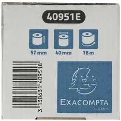 Exacompta Thermorolle 52g 57x40mm, für Kartenbelege, Safe Contact