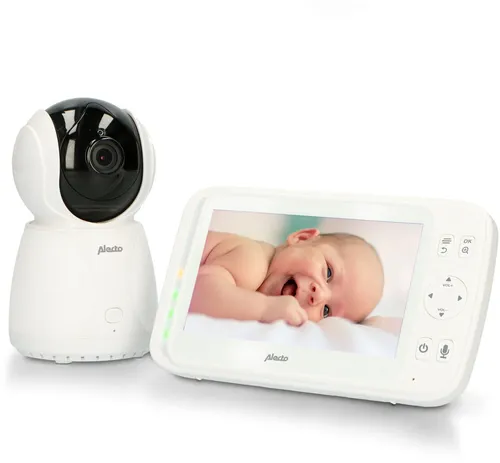Alecto Babyphone DVM-275 - Video-Babyphone mit Farbdisplay - Babyphones mit 5'' Farbdisplay, neig- und schwenkbare Kamera, 2-Wege-Kommunikation und große Reichweite bis 300 m. Ideal für die Überwachung Ihres Kindes!