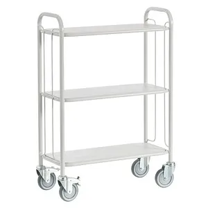 Rollcart Etagenwagen 08-7473 - Robuster Bürowagen in Weiß - Der Rollcart Etagenwagen 08-7473 bietet 3 stabile Ebenen für den einfachen Transport von Akten im Büro. Mit 4 Lenkrollen und feststellbaren Rädern ist er ideal für den täglichen Einsatz.