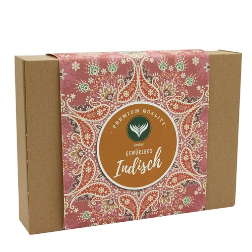 Azafran Gewürze Set Indien , Geschenkset mit 4 typisch indischen Gewürzen