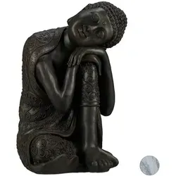 Buddha Figur XL 60cm - Dekofigur für Garten & Feng Shui - Gartenfiguren & Verzierungen, frostbeständige Buddha Skulptur für harmonische Energie und stilvolle Gartengestaltung.