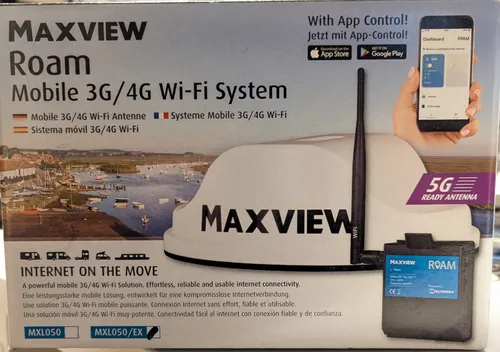 Maxview Roam Mobile 4G WiFi-Antenne inkl. Router - Leistungsstarke 4G Antenne, erzeugt eigenen Hotspot für flexibles Internet in ganz Europa