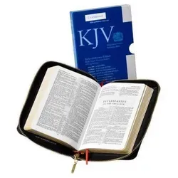 KJV Pocket Reference Edition KJ243:XRZ - Elegantes Schwarz aus französischem Morocco-Leder - Film, Kunst & Kultur - Hochwertiges, gebrauchtes Buch mit Reißverschluss, ideal für unterwegs und Sammler.