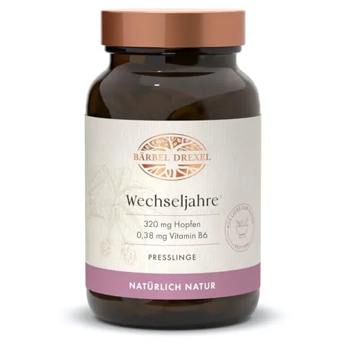 Wechseljahre Tabletten pflanzlich mit Hopfen und Vitamin B6 - Multivitaminpräparate & Mineralien – Unterstützt die hormonelle Balance in den Wechseljahren, ideal bei Hitzewallungen und Reizbarkeit, 100% natürliche Inhaltsstoffe, hergestellt in Deutschland.