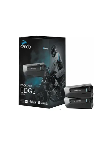 Cardo PackTalk Edge Doppelset - Bluetooth 5.2 & MESH - Motorrad-Headsets mit modernster Bluetooth 5.2 Technologie und Dynamic Mesh Communication für eine einwandfreie Verbindung und besten Klang unterwegs.