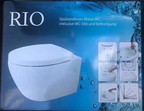 Wand WC RIO mit Beschichtung + WC Sitz mit Absenkautomatic