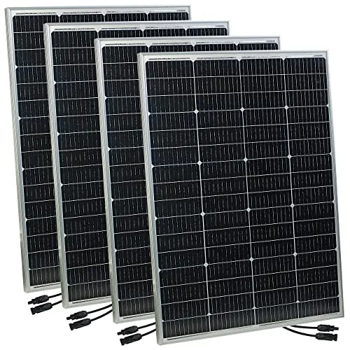 revolt 4er-Set mobile monokristalline Solarpanels 150 W - Solarmodule für flexiblen Einsatz, ideal für Camping und Outdoor-Aktivitäten mit hoher Effizienz und einfacher Installation.