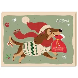 AniForte Adventskalender für Hunde 2024 - 100% natürliche, getreidefreie Hundesnacks, tägliche Überraschungen für mehr Freude und Wohlbefinden