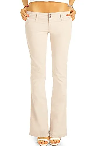 BE STYLED Damen Hosen, Stoffhosen aus Organic Cotton, Bio Baumwolle Chinos Bio-7 38/M beige