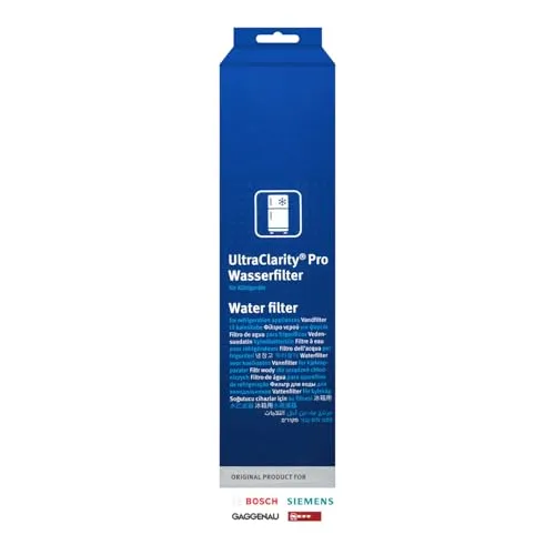 Bosch 11032518 Wasserfilter UltraClarity Pro für KühlGefrierKombination - Wasserfilter für Side-by-Side Kühl-Gefrierkombinationen mit einer Lebensdauer von bis zu 6 Monaten für sauberes und frisches Wasser.