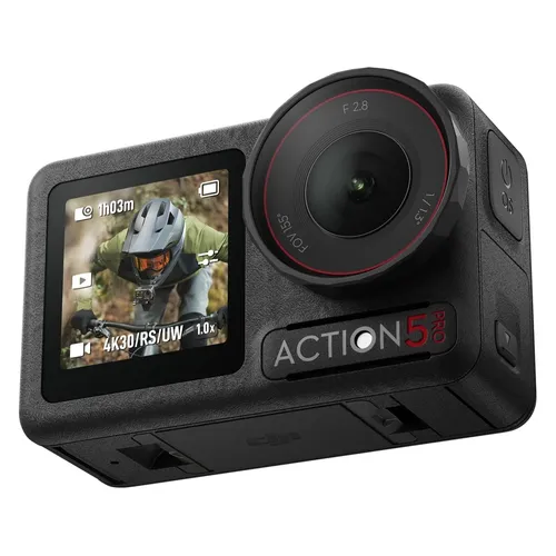 DJI Osmo Action 5 Pro Essential Combo - Actionkamera mit 4K/120fps, neuem 1/1,3" Sensor für atemberaubende Low-Light-Aufnahmen und wasserdicht bis 20 m. Ideal für Sport und Vlogging, mit dualen OLED-Touchscreens für brillante Bilddarstellung.