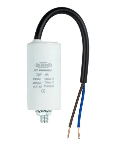 Kondensator Anlaufkondensator Motorkondensator Arbeitskondensator Kabel 2µF 450V