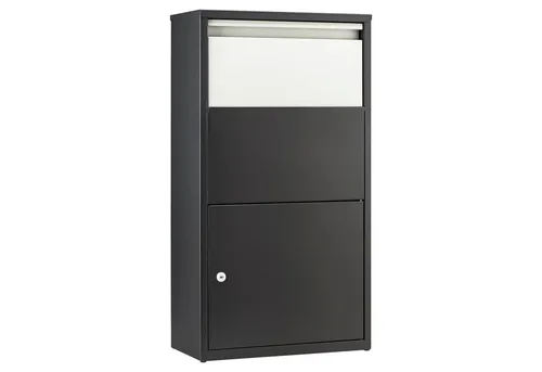 Haussmann Paketbriefkasten XXL – Sichere Paketbox mit Kontaktloser Zustellung - Wandbriefkästen für Pakete bis 39x30x13 cm – hygienische Zustellung rund um die Uhr, mit Diebstahlsicherung und sofort einsatzbereit, ideal für alle Sendungen.