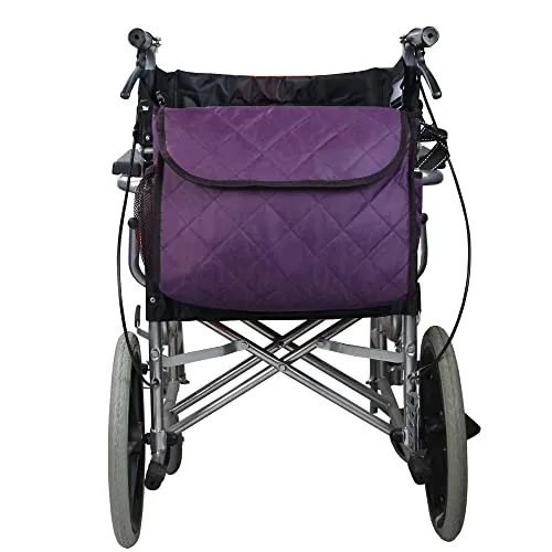 Rollstuhltasche, Rollstuhl-Rucksack für die meisten elektrischen, manuellen Rollstühle oder Elektromobile, große Tragetasche zum Aufhängen auf der Rückseite, für Handicap, Senioren (lila)