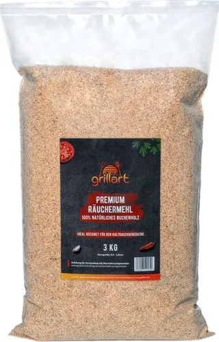 grillart® Premium Räuchermehl aus Buchenholz - 3KG