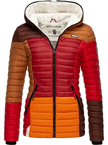 Navahoo Damen Übergangsjacke Colorblocking - Funktionsjacke im modischen Colourblocking Style, leicht und wasserabweisend, ideal für die Übergangszeit mit hohem Tragekomfort und tailliertem Schnitt.