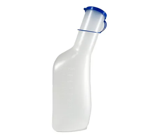 Medi-Inn Urinflasche PP 1000 ml für Männer – 25 Stück - Praktische Urinflasche für Männer mit 1000 ml Volumen. Ideal für die Pflege von bettlägerigen Personen. Wiederverwendbar, autoklavierbar bis 134 °C und mit praktischer Graduierung. Sicher verpackt im PE-Beutel.
