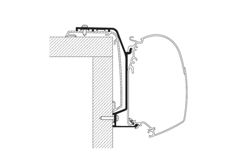 Thule Adapter Roof Rapido S6 2024 - 4,5 Meter Campingzubehör Wohnmobil B-Ware