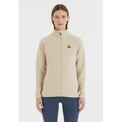 Sweatjacke SOS "Muju", Damen, Gr. L, beige (hellbeige), 75% Polyester, 22% Viskose, 3% Elasthan, unifarben, casual, normal, ohne Ausschnitt, Langarm, Sweatjacken, aus weichem und strapazierfähigem Material
