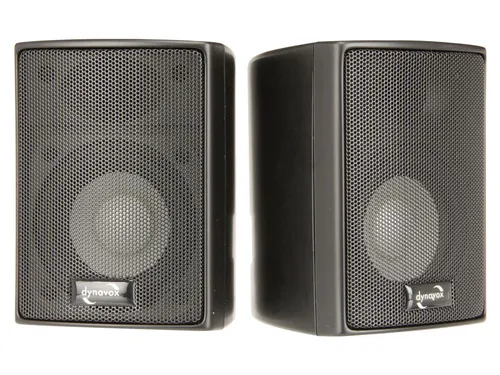 Dynavox AS-301 High Class Satelliten Lautsprecher - Mini Boxen in elegantem Schwarz, ideal für High Fidelity Klanggenuss und platzsparende Wandmontage.