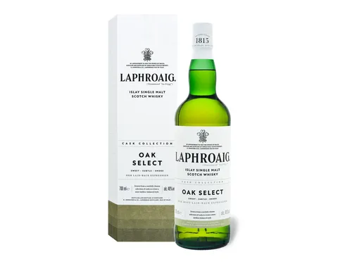 Laphroaig Oak Select Whisky 40% Vol. 0,7l - edler Whisky in stilvoller Geschenkbox, ideal als Geschenk für Genießer