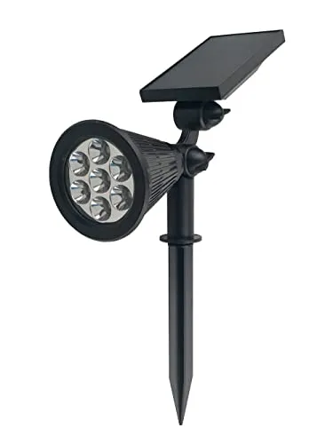 LICHT DISCOUNT LED SOLAR Garten Solarleuchte 3000K warm weiß SW6064 Bodenstrahler Spot mit Erdspieß Wegleuchte