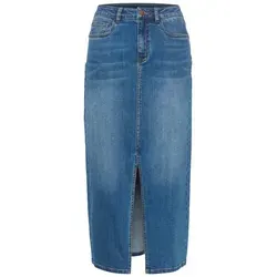 KAFFE Rock KAsinem Damen Rock Denim Maxirock High Waist Lang Jeansrock mit Schlitz Skirt Medium Blue Denim 38
