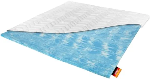 Meos Gel-Schaum Topper 180x200cm - Matratzen-Topper mit Gelschaum für optimalen Schlafkomfort, passt perfekt zu 180x200 cm Matratzen und sorgt für eine druckentlastende Unterstützung.