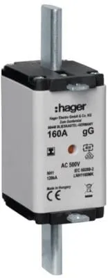Hager LNH1160MK NH-Sicherungseinsatz, NH1C, gG, 500V, 160A, Kombimelder, mit isolierter Grifflasche