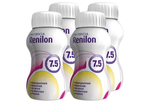 Nutricia Milupa Trinkbeutel Renilon 7.5 - 4er Bundle Aprikose - Filme: Praktische Trinkbeutel für unterwegs, ideal für eine gesunde Ernährung mit fruchtigem Aprikosengeschmack.