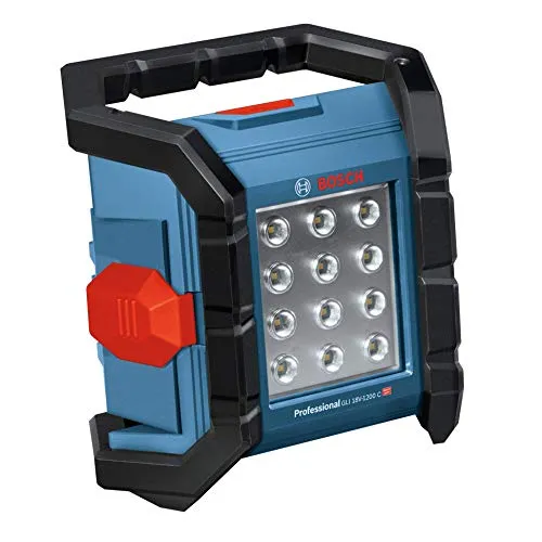 Bosch Professional 18V System Akku LED-Baustellenlampe GLI 18V-1200 C - 1.200 Lumen maximale Helligkeit, staubdicht und spritzwassergeschützt, ideal für Baustellen und Outdoor-Einsätze
