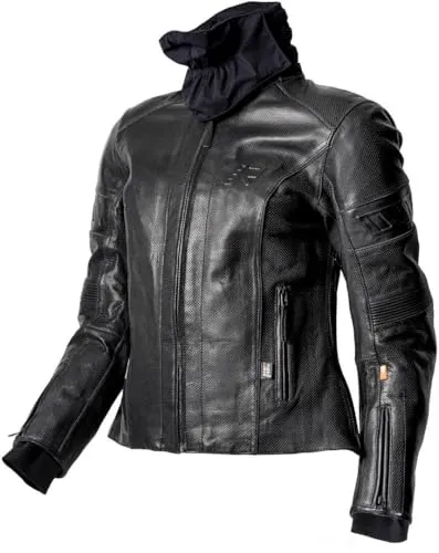 Rukka Aramissy Damen Motorrad Lederjacke, schwarz, Größe 44 - Motorradjacke aus atmungsaktivem, wind- und wasserdichtem GORE-TEX mit 3 Lagen Laminat für optimalen Komfort und Schutz.