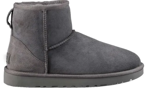 UGG Classic Mini II Stiefeletten Größe 36 - Grau - Wanderschuhe aus hochwertigem Veloursleder mit echtem Lammfellfutter für ultimativen Komfort und Wärme an kalten Tagen. Ideal für jeden Anlass, ob drinnen oder draußen.