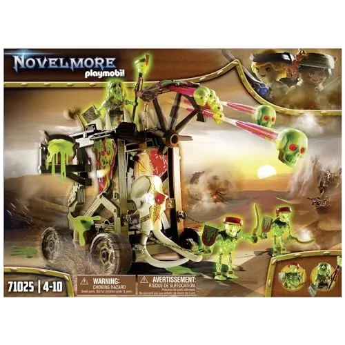 PLAYMOBIL Novelmore 71025 - Donnerthron mit Katapult, 92-teiliges Spielset für Kinder ab 5 Jahren, perfekt für spannende Ritter-Abenteuer