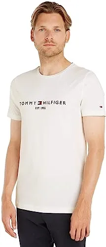 Tommy Hilfiger Herren T-Shirt Kurzarm Core Tommy Logo - T-Shirts für Herren, aus 100% Bio-Baumwolle, lässig und bequem mit Tommy Hilfiger Logo für einen stilvollen Freizeit-Look.